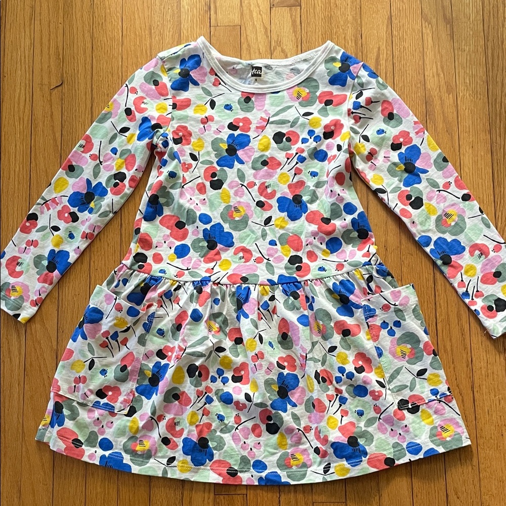 Tea Collection Long Sleeve Floral Dress NWOT - Size 5